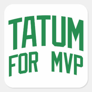 Tatum voor MVP - Boston Basketball Vierkante Sticker