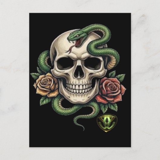 TATV-skull01 Briefkaart (Voorkant)