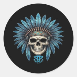 TATV-skull03 Ronde Sticker