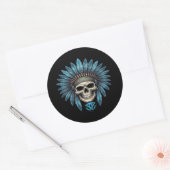 TATV-skull03 Ronde Sticker (Envelop)