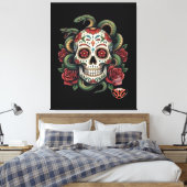 TATV-skull04 Canvas Afdruk (Insitu (Slaapkamer))