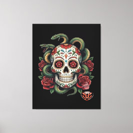 TATV-skull04 Canvas Afdruk