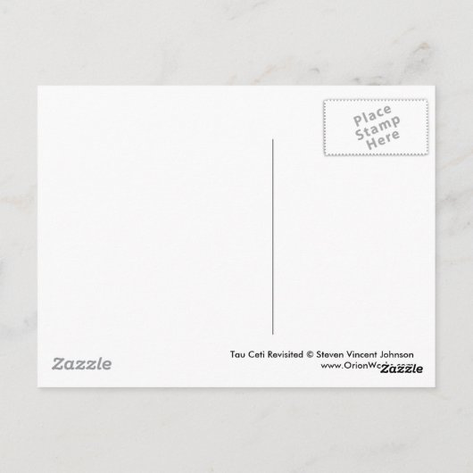 Tau Ceti Revisited Briefkaart (Achterkant)