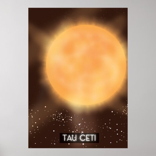 Tau Ceti ruimte kunst poster (Voorkant)