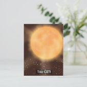 Tau Ceti Space Art poster Briefkaart (Staand voorkant)