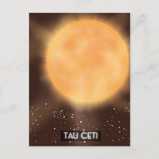 Tau Ceti Space Art poster Briefkaart (Voorkant)