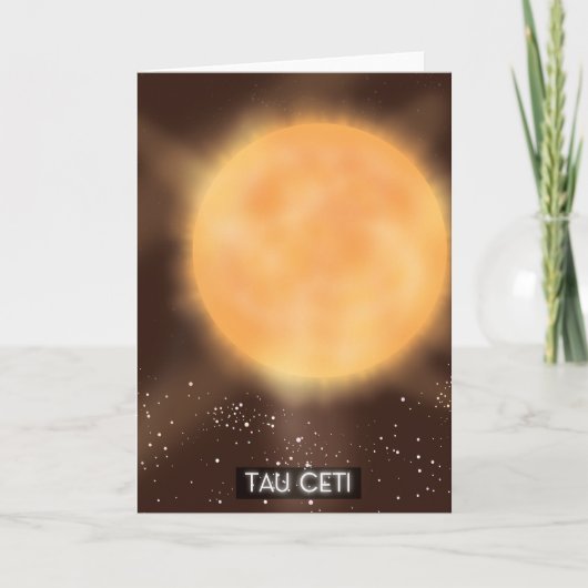 Tau Ceti Space Art poster Feestdagen Kaart (Voorkant)