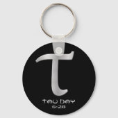 Tau Day - Silver Greek Symbol Sleutelhanger (Voorkant)