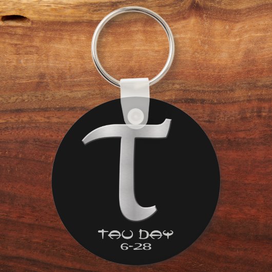 Tau Day - Silver Greek Symbol Sleutelhanger (Voorkant)