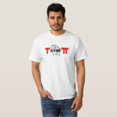 Tau en Pi wiskunde grap T-shirt (Voorkant volledig)