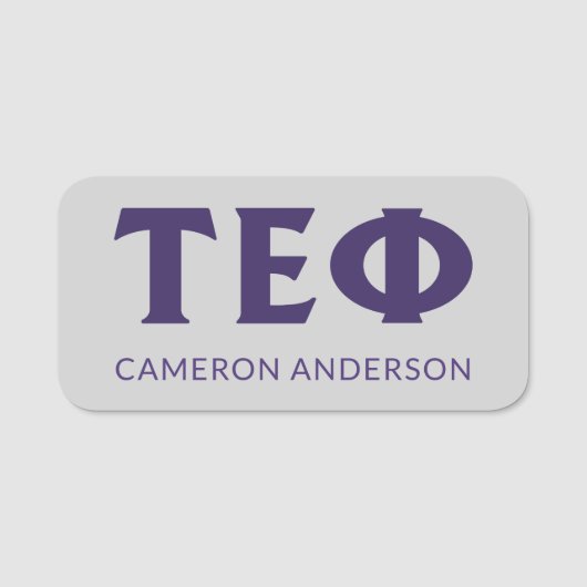 Tau Epsilon Phi | Letters Naamplaatje (Voorkant)