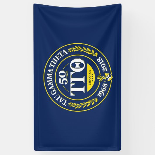 Tau Gamma Theta 3x5 Banner - 50e Jubileum (Verticaal)
