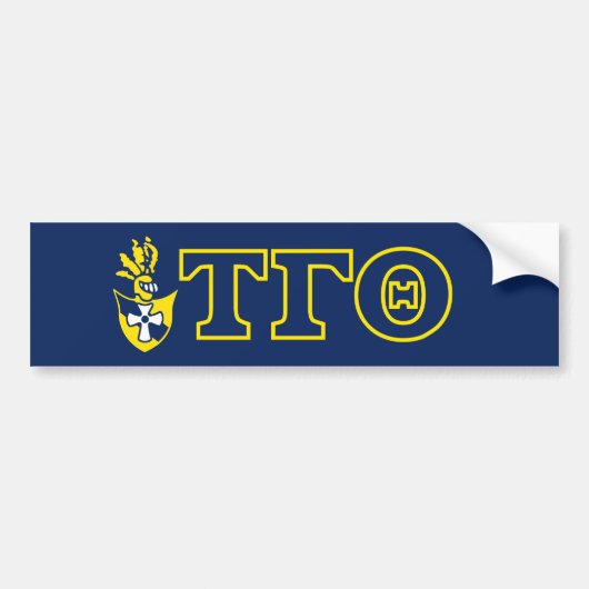 Tau Gamma Theta Bumpersticker - Crest & Letters (Voorkant)