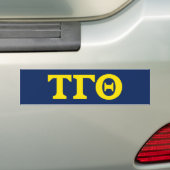 Tau Gamma Theta Bumpersticker - Gele letters (Op auto)