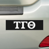 Tau Gamma Theta Bumpersticker - Witte letters (Op auto)