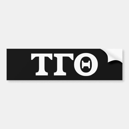 Tau Gamma Theta Bumpersticker - Witte letters (Voorkant)