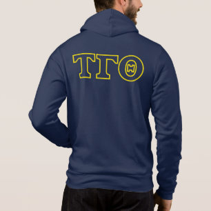 Tau Gamma Theta Full Zip Hoodie w/ Crest & Letters
