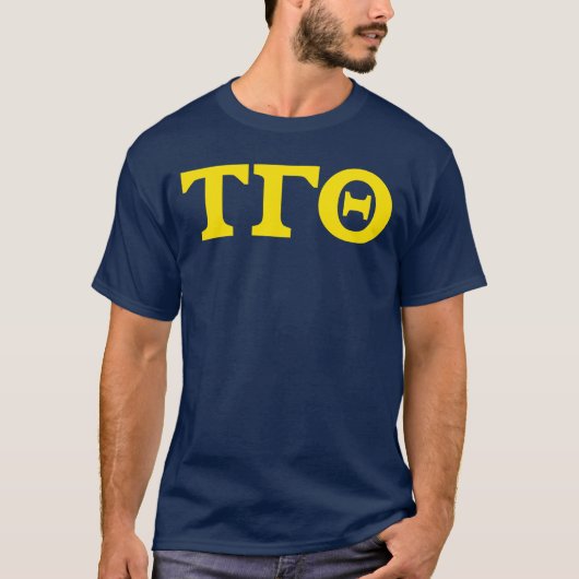 Tau Gamma Theta Letters T-shirt - Navy (Voorkant)
