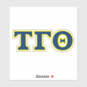 Tau Gamma Theta Vinyl Letters - Kleur omlijnd Sticker (Vel)