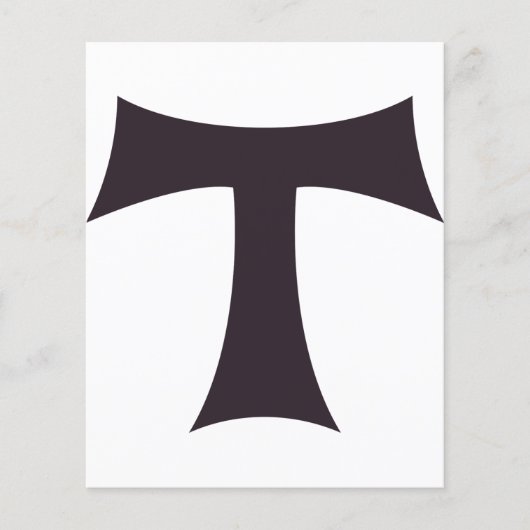 Tau-kruis Franciscaner geloofssymbool kunst (Voorkant)