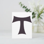 Tau-kruis Franciscaner geloofssymbool kunst Briefkaart (Staand voorkant)
