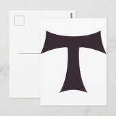 Tau-kruis Franciscaner geloofssymbool kunst Briefkaart (Voorkant / Achterkant)