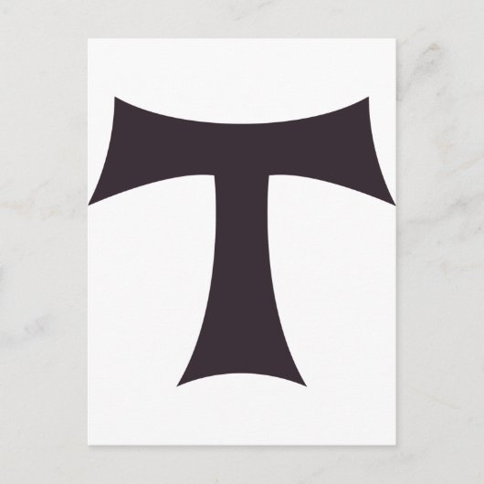 Tau-kruis Franciscaner geloofssymbool kunst Briefkaart (Voorkant)