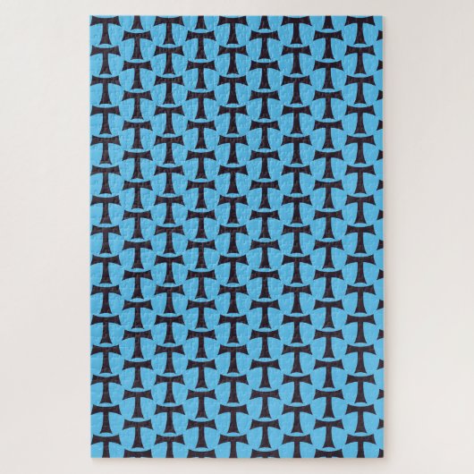 Tau-kruis Franciscaner geloofssymbool kunst Legpuzzel (Verticaal)