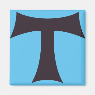 Tau-kruis Franciscaner geloofssymbool kunst Magneet