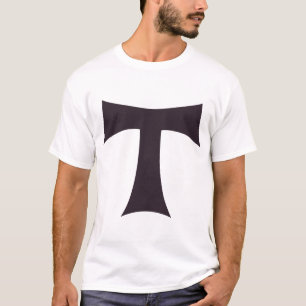 Tau-kruis Franciscaner geloofssymbool kunst T-shirt