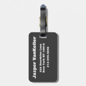 Tau redt ons leven bagagelabel (Achterkant verticaal)