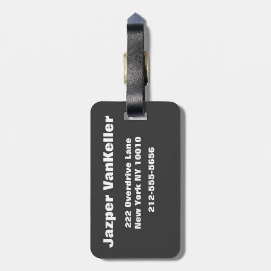 Tau redt ons leven bagagelabel (Achterkant verticaal)