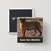 Tau redt ons leven vierkante button 5,1 cm (Voorkant /achterkant)