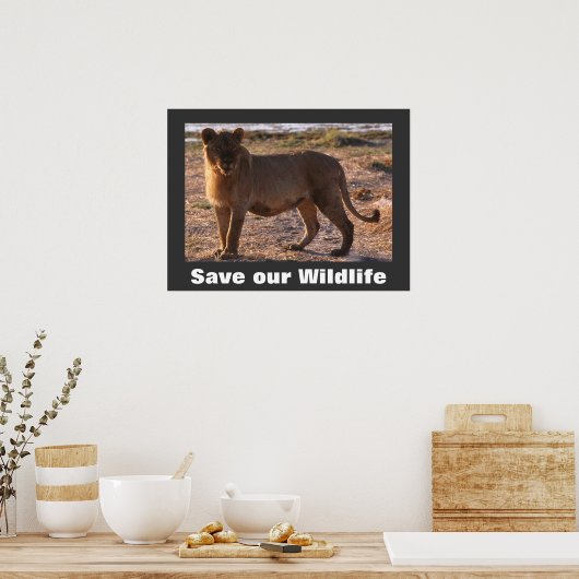 Tau Save Our Wildlife Poster (Keuken)