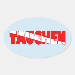 Tauchen (Duits) Ovale Sticker