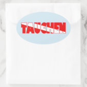 Tauchen (Duits) Ovale Sticker (Tas)