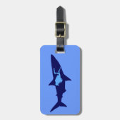 Taucher Hai diver shark Bagagelabel (Voorkant verticaal)