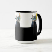 Taucher Katze,Taucheranzug und Schnorchel Mok (Voorkant rechts)