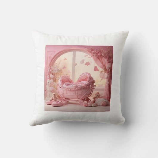 Taufkissen für Mädchen Kussen (Achterkant)
