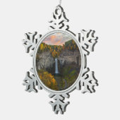 Taughannock-Herfsten in het najaar Tin Sneeuwvlok Ornament (Rechts)