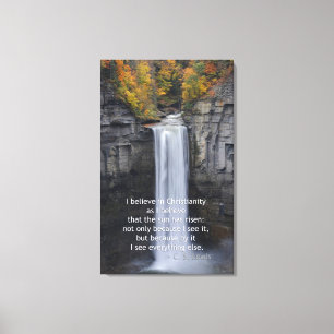 Taughannock Herfsten, Ulysses, NY Canvas Afdruk