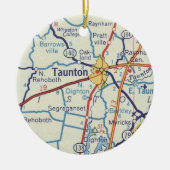 Taunton MA  Map Keramisch Ornament (Voorkant)