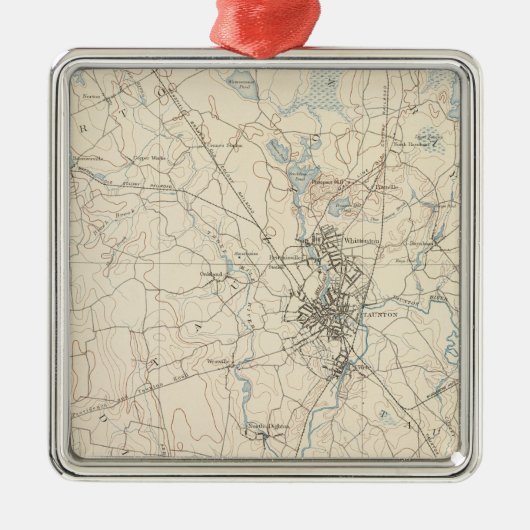 Taunton, Massachusetts Metalen Ornament (Voorkant)