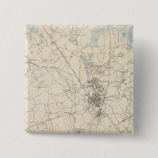 Taunton, Massachusetts Vierkante Button 5,1 Cm (Voorkant)