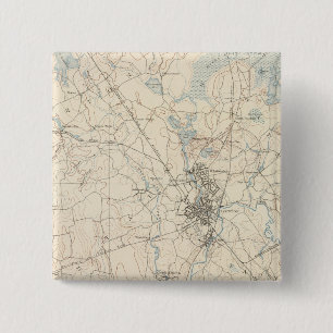 Taunton, Massachusetts Vierkante Button 5,1 Cm