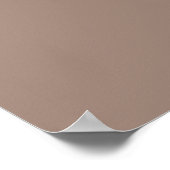 Taupe 5 Tafel Bruiloft Zitplaatskaart Poster (Hoek)