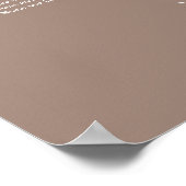 Taupe 9 Tafel Trouw Stoelenindeling Poster (Hoek)