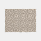 Taupe Abstract Geometrisch Mozaïek Patroon Fleece Deken (Voorkant (Horizontaal))
