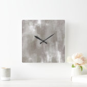 Taupe Abstracte wandklok (Huis)