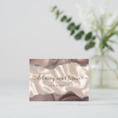 Taupe Agate Ivoor Zijde Luxe Visitekaartje (Staand voorkant)